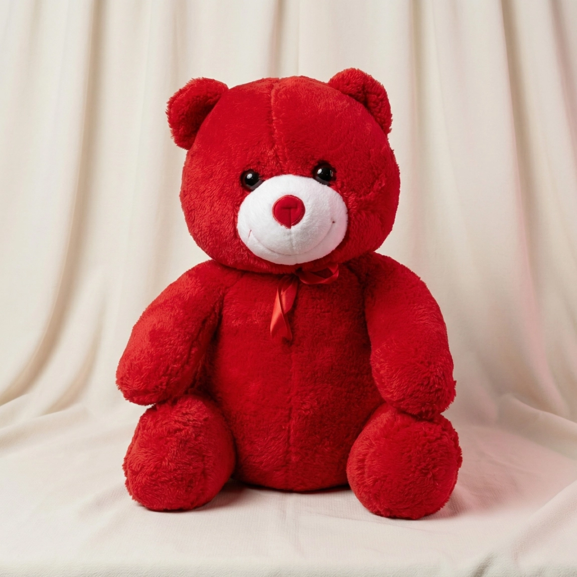50 Cm Peluş Ayıcık (Kırmızı)