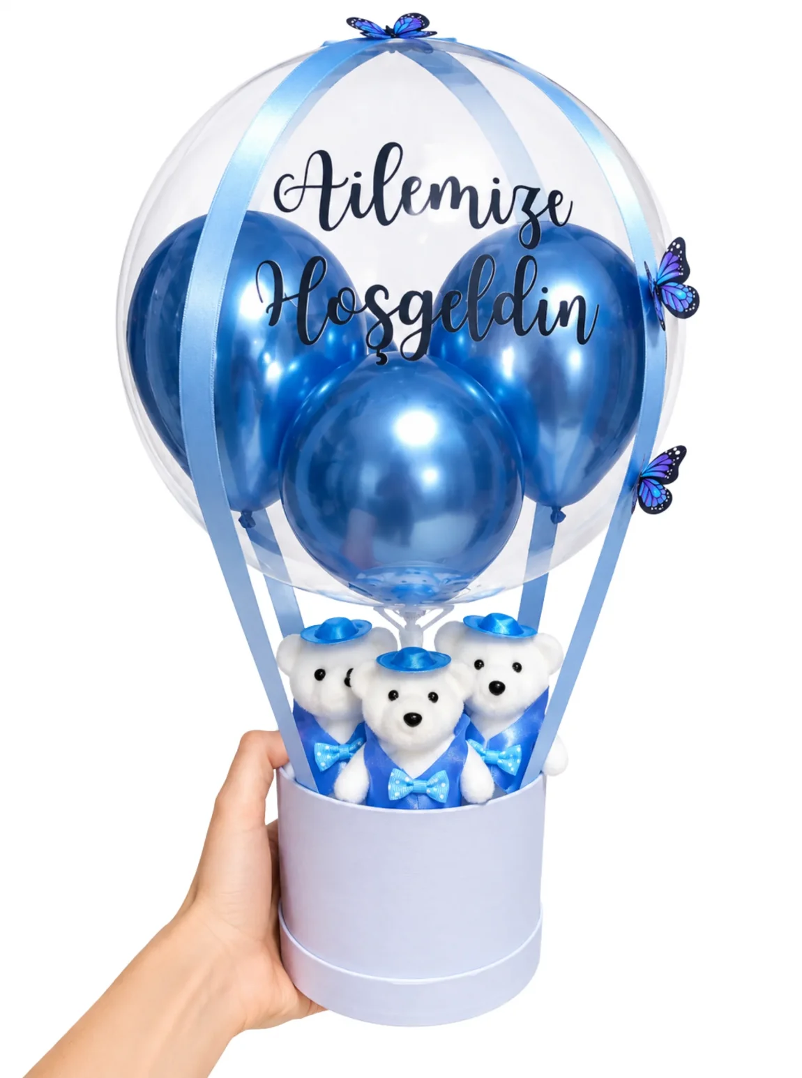 Mavi Hoş Geldin Balon Kutusu
