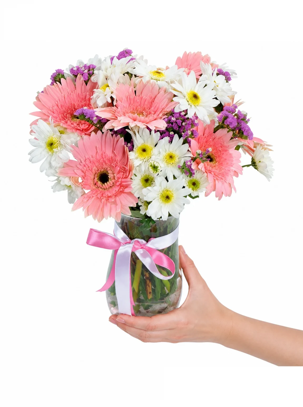 Pembe Gerbera Vazom